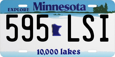 MN license plate 595LSI