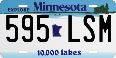 MN license plate 595LSM