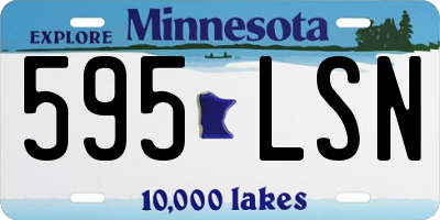 MN license plate 595LSN