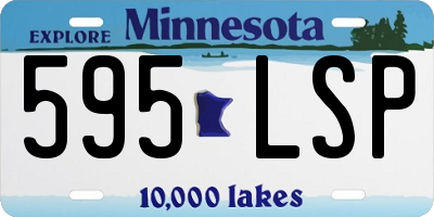 MN license plate 595LSP