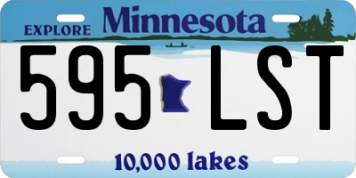 MN license plate 595LST