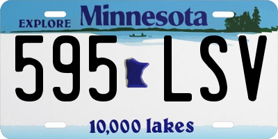 MN license plate 595LSV