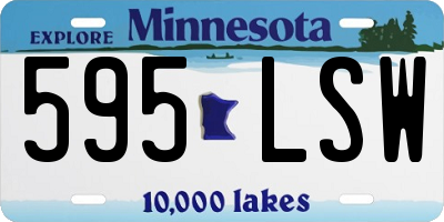MN license plate 595LSW