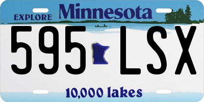 MN license plate 595LSX