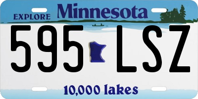 MN license plate 595LSZ