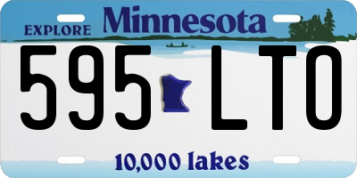 MN license plate 595LTO