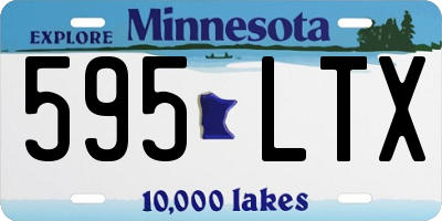 MN license plate 595LTX
