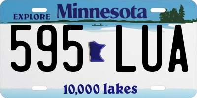MN license plate 595LUA