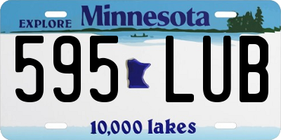 MN license plate 595LUB