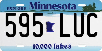 MN license plate 595LUC