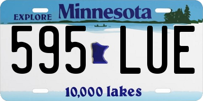 MN license plate 595LUE