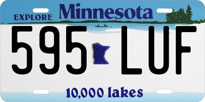 MN license plate 595LUF