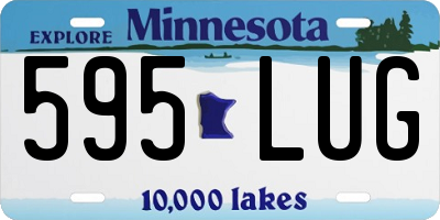 MN license plate 595LUG