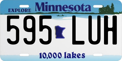 MN license plate 595LUH