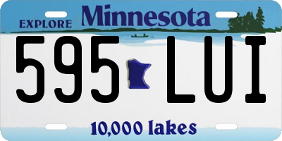 MN license plate 595LUI