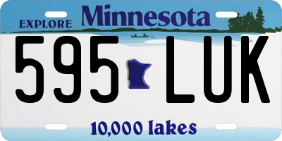 MN license plate 595LUK