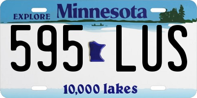 MN license plate 595LUS
