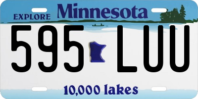 MN license plate 595LUU