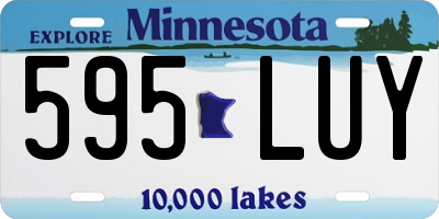 MN license plate 595LUY