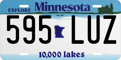 MN license plate 595LUZ