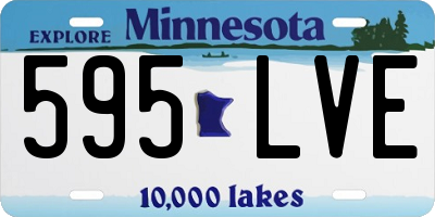 MN license plate 595LVE