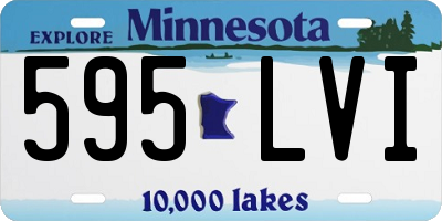 MN license plate 595LVI
