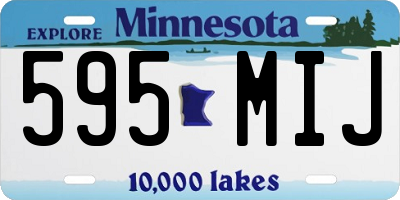 MN license plate 595MIJ
