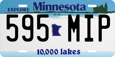 MN license plate 595MIP