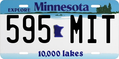 MN license plate 595MIT