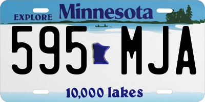 MN license plate 595MJA