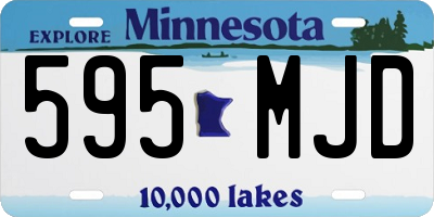 MN license plate 595MJD