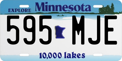 MN license plate 595MJE