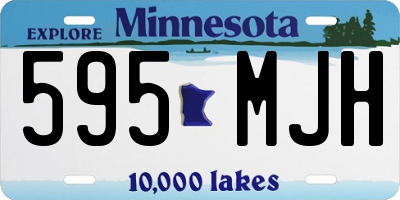 MN license plate 595MJH
