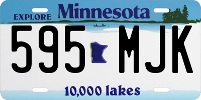 MN license plate 595MJK