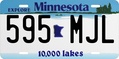 MN license plate 595MJL