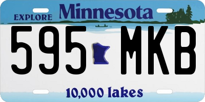 MN license plate 595MKB