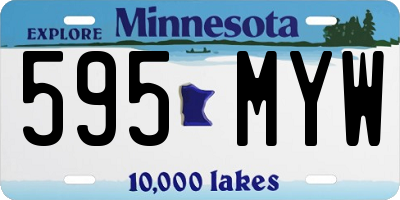MN license plate 595MYW