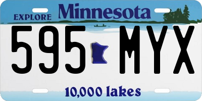 MN license plate 595MYX