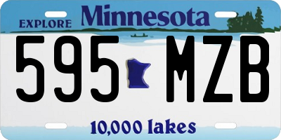 MN license plate 595MZB