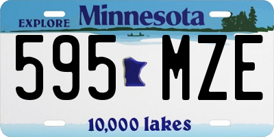 MN license plate 595MZE