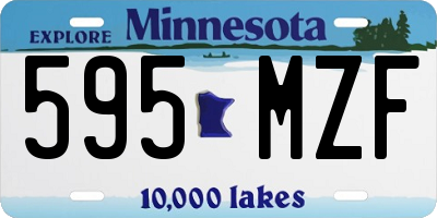 MN license plate 595MZF