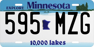 MN license plate 595MZG