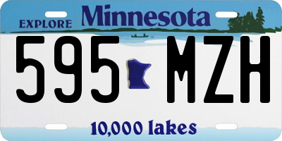 MN license plate 595MZH