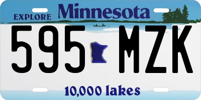 MN license plate 595MZK