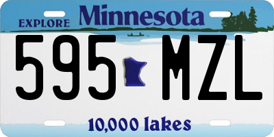 MN license plate 595MZL