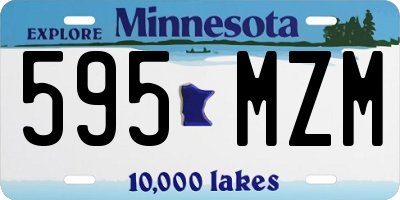 MN license plate 595MZM