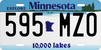 MN license plate 595MZO