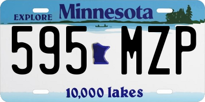 MN license plate 595MZP