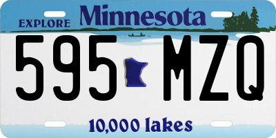 MN license plate 595MZQ