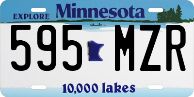 MN license plate 595MZR